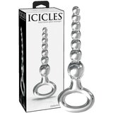 Icicles No. 67 - kroglasti stekleni dildo z zobotrebcem (prosojen) | Shoptok.si