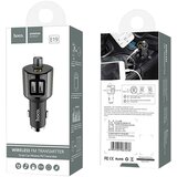 Hoco FM modulator, BT handsfree, 12 V/24 V, 2 x USB 2,4 A - E19 Smart, BT, FM, Charger, Crni | Eponuda.ba
