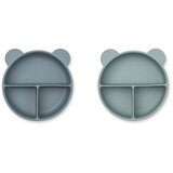 Liewood 2 dijelni set posudica od silikona connie whale blue mix | shoptok.hr