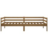  Dnevni ležaj smeđa boja meda 90 x 190 cm od masivne borovine | shoptok.hr
