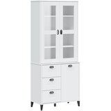  Visoka komoda VIKEN bijela 80 x 40 x 190 cm od masivne borovine | Shoptok.si