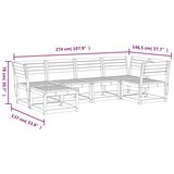  6-dijelni set vrtnih sofa od masivne borovine | shoptok.hr