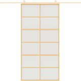  Drsna vrata zlata 102,5x205 cm mat ESG steklo in aluminij, (20983392) | Shoptok.si