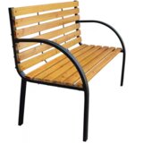Lean Toys Lesena vrtna klop z naslonjalom 125 cm | Shoptok.si