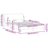  Okvir za krevet Dover crni 140x200 cm od tkanine | shoptok.hr