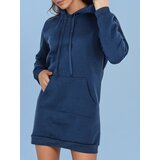 DStreet Bluza damska długa z kapturem oversize TIMMY ciemnoniebieska | shoptok.hr