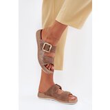 Inblu Womens Sandals With Buckle And Velcro Brown | ePonuda.com