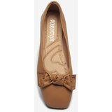 Resti Women's camel ballerinas with decoration on the nose Caxien- Footwear | Shoptok.si