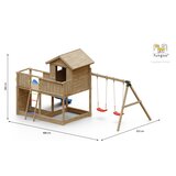 Fungoo Set GALAXY L s 2 ljuljačke – drveno dječje igralište | shoptok.hr