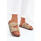 Boto Crochet Women's Sandals With Golden Buckles Green Fenira Cijene