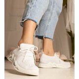 Gemre White women's sneakers with sock-like upper Miyana | shoptok.hr