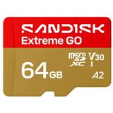 San Disk SDXC micro 64GB Extreme GO, 170/80MB/s, UHS-I, V30, U3, A2 | Shoptok.si