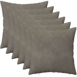  Presvlaka za jastuk 6 pcs HEERLEN Svjetlosiva 40 x 40 cm Baršun | shoptok.hr