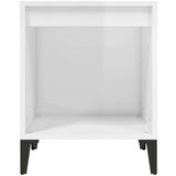  Noćni ormarić visoki sjaj bijeli 40x35x50 cm | shoptok.hr