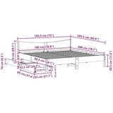 vidaXL Okvir kreveta s ladice voštano smeđi 180x200 cm od borovine | shoptok.hr