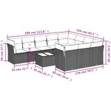  11-dijelni set vrtnih sofa od poliratana s jastucima crni | shoptok.hr