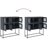 vidaXL Komoda antracitna 100,5x39x107 cm hladno valjano jeklo | Shoptok.si