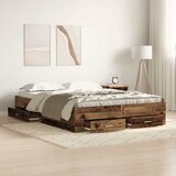  Krevetna konstrukcija Staro drvo 140 x 200 cm Konstruirano drvo | shoptok.hr