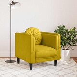  Fotelja s jastukom žuta baršunasta | shoptok.hr