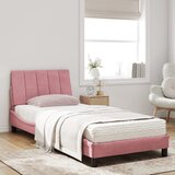  Krevet s madracem Hanko ružičasti 90x190 cm baršunasti | shoptok.hr