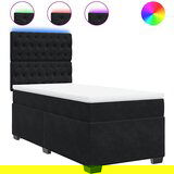 Maison Chic Box spring postelja - Vzmetna postelja z vzmetnico črn 90x190 cm žamet SL17276, (21883835) | Shoptok.si