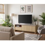 Marckeric Bela/v svetli naravni barvi TV omarica v hrastovem dekorju 153x50x45 cm Dore – | Shoptok.si
