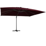 vidaXL Vrtni senčnik z LED lučkami bordo rdeč 400x300 cm Cene