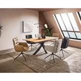 Dieter Knoll NASLANJAČ, kovina, usnje rjavosiva | Shoptok.si