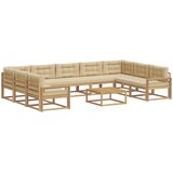  Set vanjskih sofa 10 kom. Bijela i bež | shoptok.hr