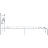  Metalni okvir za krevet s uzglavljem bijeli 120 x 190 cm | shoptok.hr