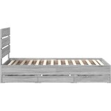  Krevetna konstrukcija Siva Sonoma 90 x 190 cm Inženjersko Drvo | shoptok.hr