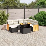 vidaXL 8-dijelni set vrtnih sofa od poliratana s jastucima crni | shoptok.hr