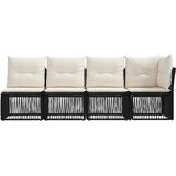 SOFA za 4 osobe s lijevom rukom 4 pcs 4-Broj sjedala Crna | shoptok.hr