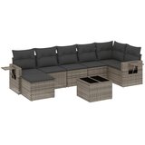  8-dijelni set vrtnih sofa od poliratana s jastucima sivi | shoptok.hr