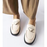 Gemre Beige loafers embellished with rhinestones Marsilius | Shoptok.si