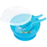 Canpol pribor za hranjenje i tanjir toys blue, 350ml