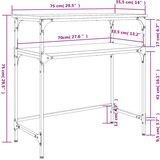  Konzolni stol boja hrasta 75 x 35 5 x 75 cm konstruirano drvo | shoptok.hr