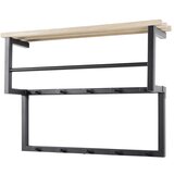 Spinder Design Crna/u prirodnoj boji metalna zidna vješalica s policom Rizzoli – | shoptok.hr