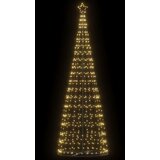 vidaXL Osvetljena novoletna jelka stožec 550 LED toplo bela 304 cm | Shoptok.si