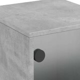  Noćni ormarići staklena vrata 2 kom boja betona 35x37x50 cm | shoptok.hr