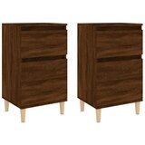 Maison Chic Dvo delni komplet Nočne omarice - Nočne mize rjavi hrast 40x35x70 cm, (21689796) | Shoptok.si