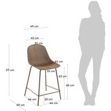 Kave Home Bež metalna/plastična vrtna barska stolica Quinby – | shoptok.hr