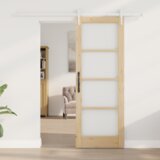  Klizna vrata s opremom Set 73.5x198.5 cm Masivno drvo bor | shoptok.hr