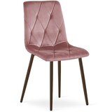 Libra stolica - tamnoružičasti baršun / noge od oraha x 1 | shoptok.hr