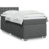 vidaXL Box spring postelja z vzmetnico temno siva 80x200 cm blago | Shoptok.si