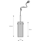 Markslöjd 109015 - Visilica na sajli TIBIA 1xE14/40W/230V dimljeno bež/mesing | Eponuda.com