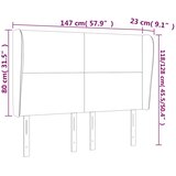  Uzglavlje s ušima tamnozeleno 147x23x118/128 cm baršunasto | shoptok.hr