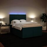  Krevet s oprugama i madracem tamnozeleni 140x190 cm baršunasti | shoptok.hr