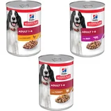 Hill’s Science Plan Adult - Mešano pakiranje: piščanec, puran, govedina (12 x 370 g)