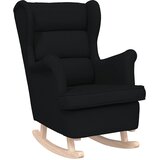 Stolica za ljuljanje 74x90x102 cm od tkanine crna | shoptok.hr